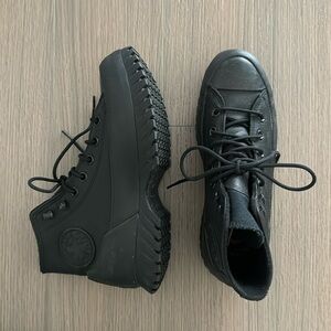 Converse leather winter all weather shoes $200 size 8 worn ONCE